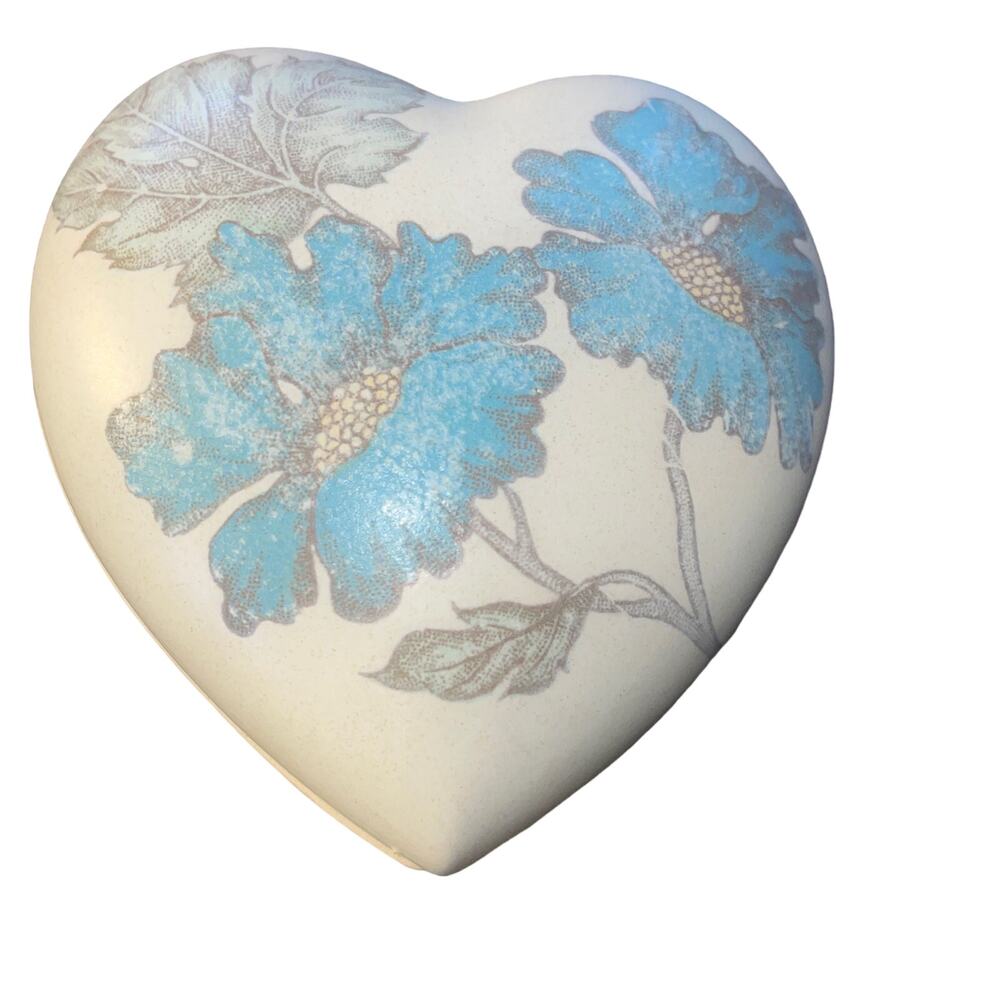 Vintage Counterpoint San Francisco Heart Shaped Trinket Jewelry Box Hand Painted